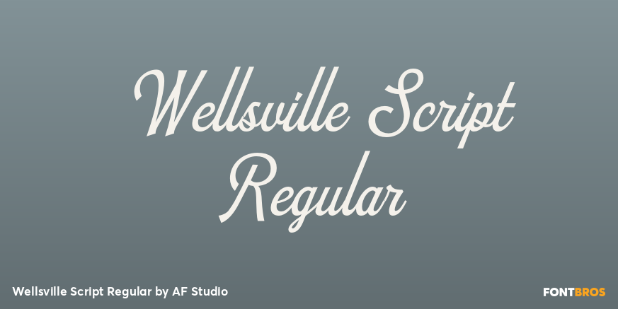 Wellsville Script Regular Poster