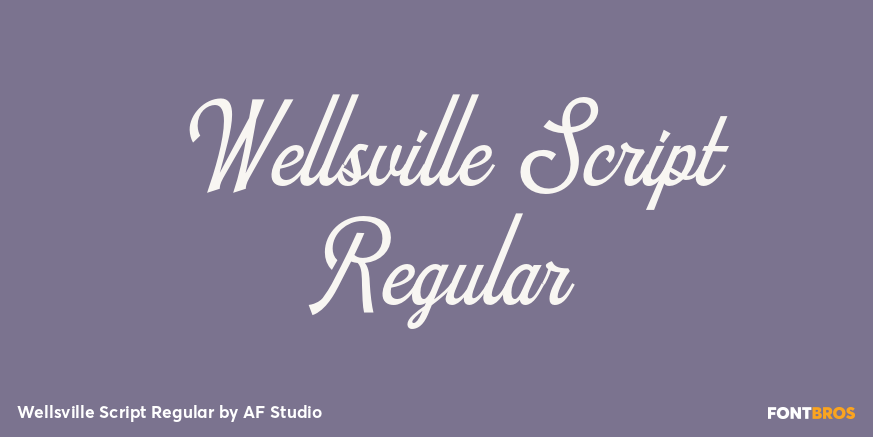 Wellsville Script Regular Poster