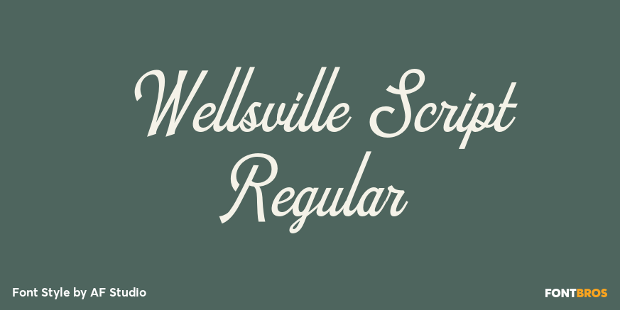 Wellsville Script Regular Poster