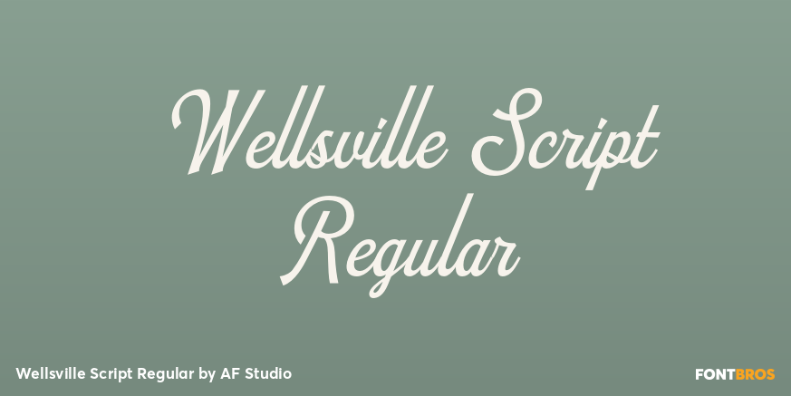 Wellsville Script Regular Poster