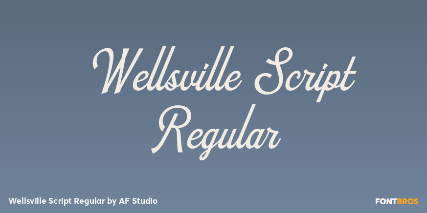 Wellsville Script Regular Poster