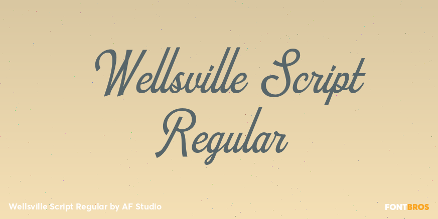 Wellsville Script Regular Poster