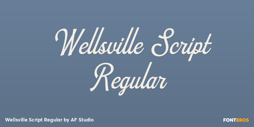 Wellsville Script Regular Poster