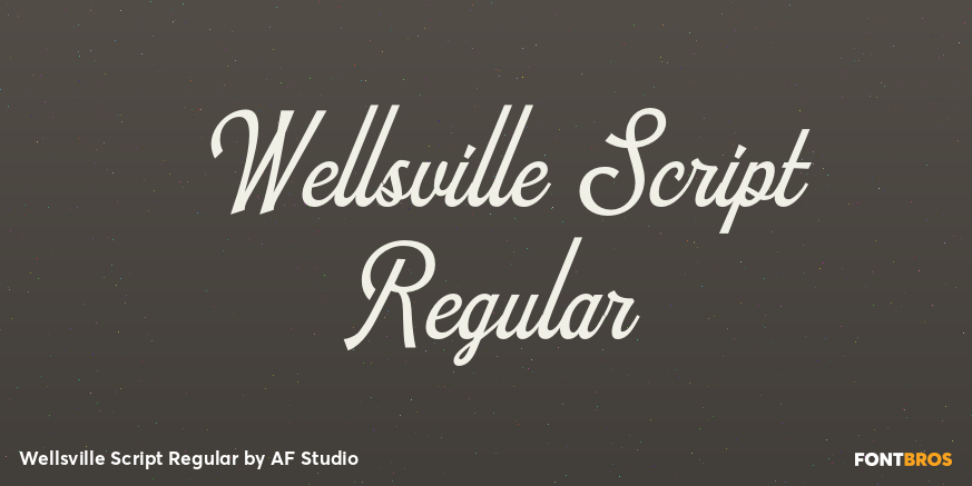 Wellsville Script Regular Poster