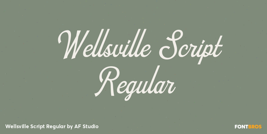 Wellsville Script Regular Poster