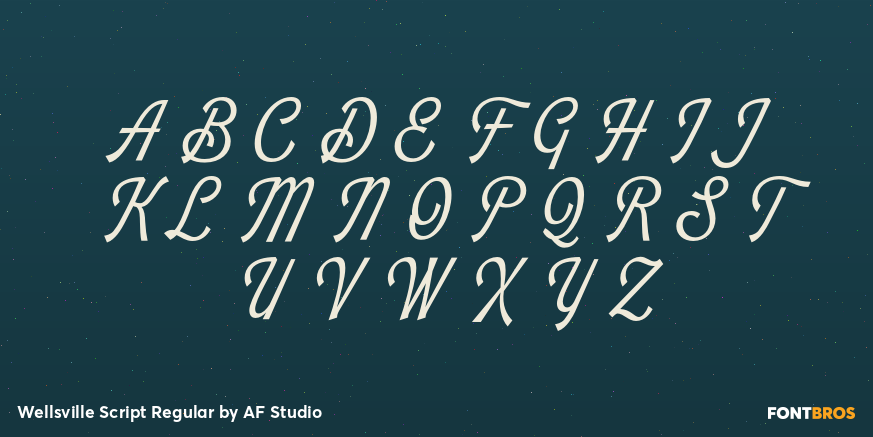 Wellsville Script Regular Font Poster #2