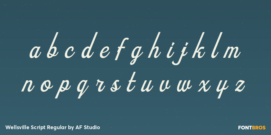 Wellsville Script Regular Font Poster #3