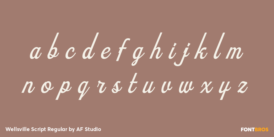 Wellsville Script Regular Font Poster #3