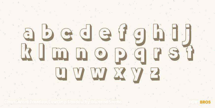 Churchward Freedom LowDrop Shadow Font Poster #1