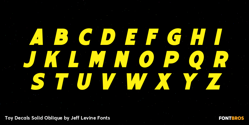 Toy Decals Solid Oblique Font Poster #2