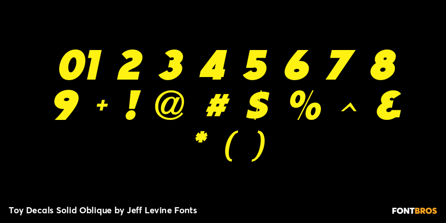 Toy Decals Solid Oblique Font Poster #4