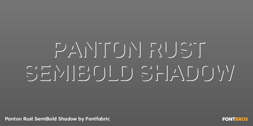 Panton Rust SemiBold Shadow Font Poster #1