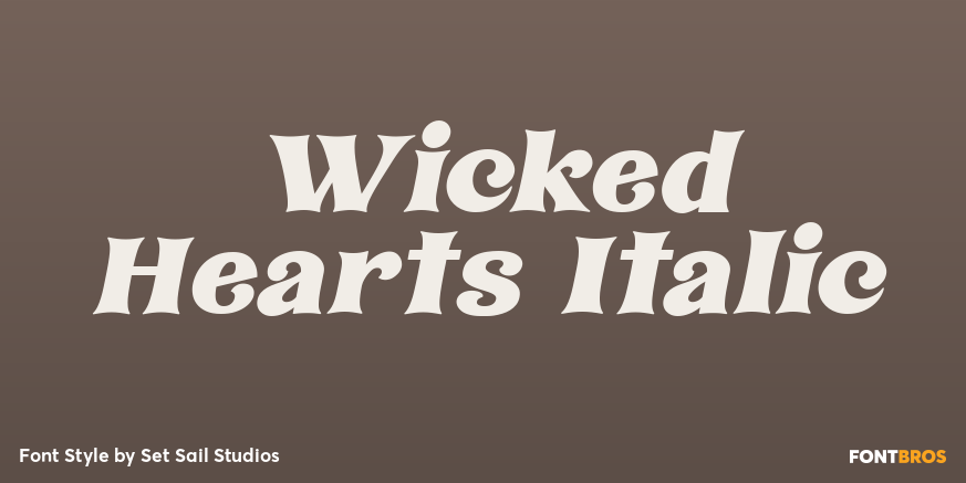 Wicked Hearts Italic Poster