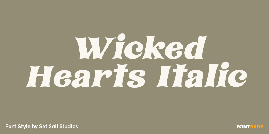 Wicked Hearts Italic Poster