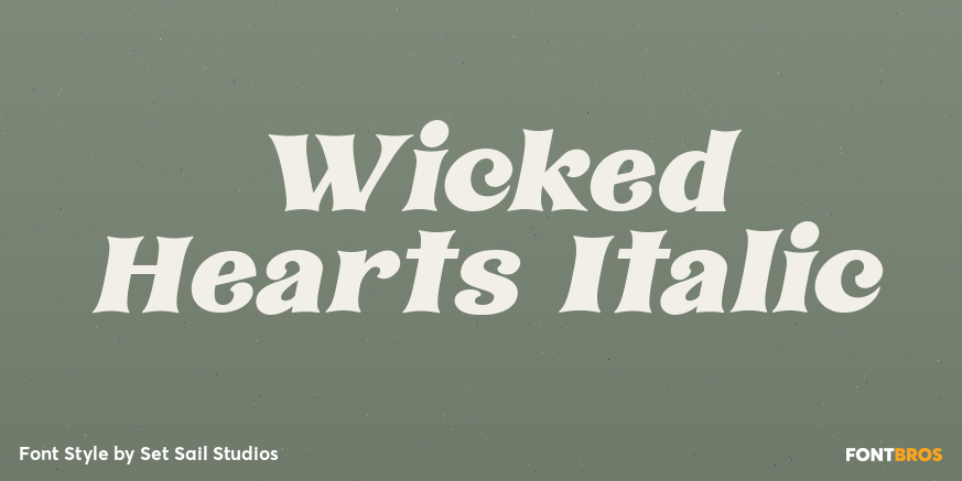 Wicked Hearts Italic Poster