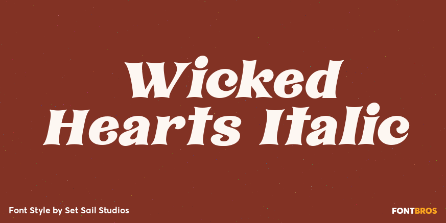 Wicked Hearts Italic Poster