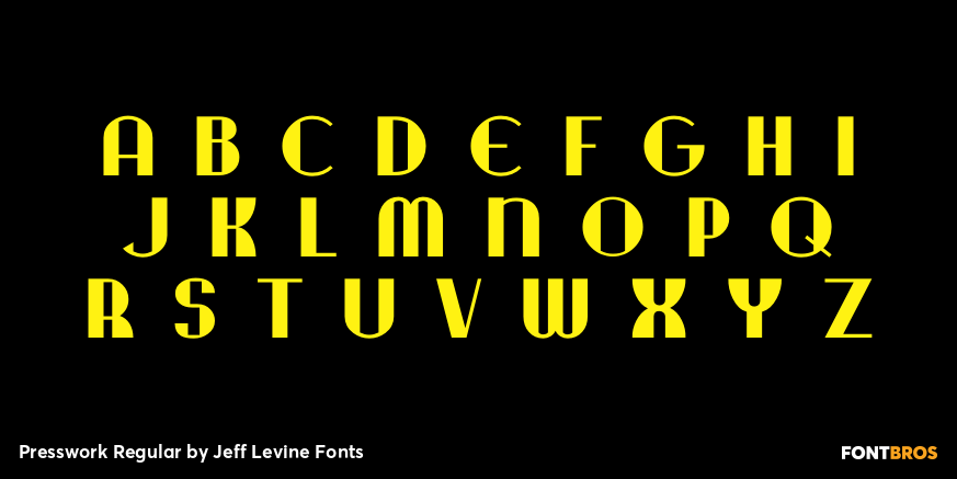 Presswork Regular Font Poster #2