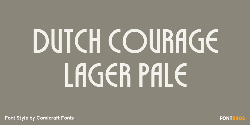 Dutch Courage Lager Pale Font Poster #1