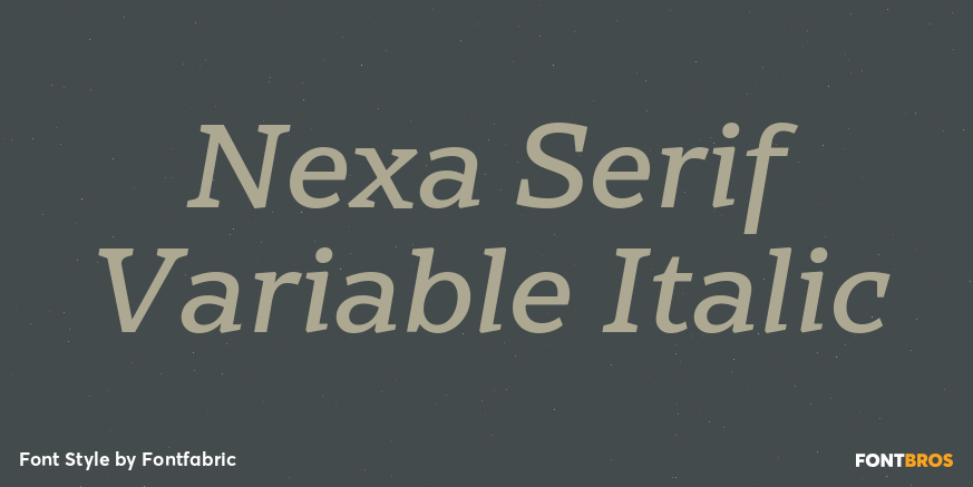 Nexa Serif Variable Italic Poster