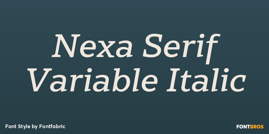 Nexa Serif Variable Italic Poster