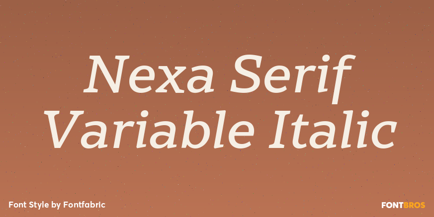 Nexa Serif Variable Italic Poster