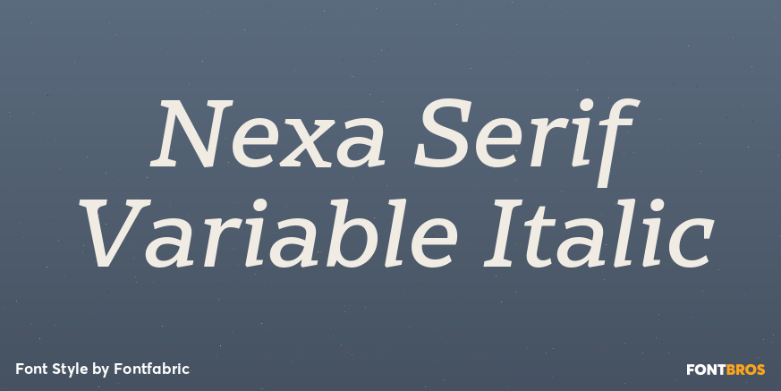 Nexa Serif Variable Italic Poster