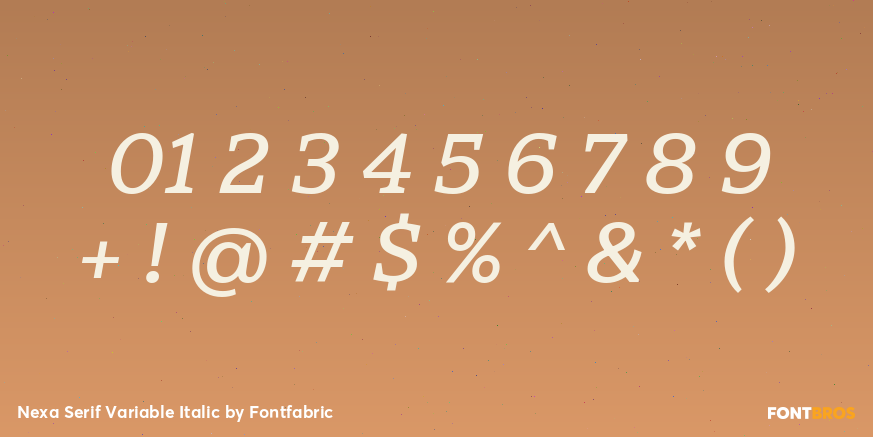 Nexa Serif Variable Italic Font Poster #1