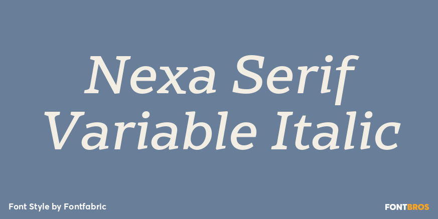 Nexa Serif Variable Italic Poster