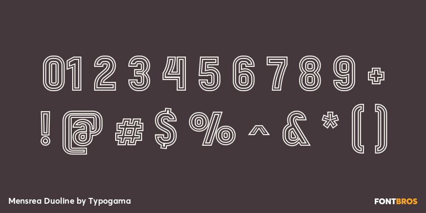 Mensrea Duoline Font Poster #4