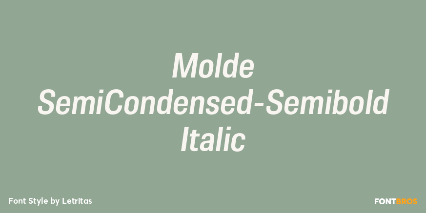 Molde SemiCondensed-Semibold Italic Font Poster #1
