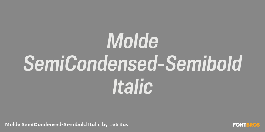 Molde SemiCondensed-Semibold Italic Font Poster #1