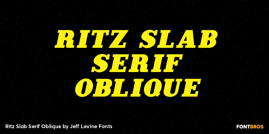 Ritz Slab Serif Oblique Font Poster #1
