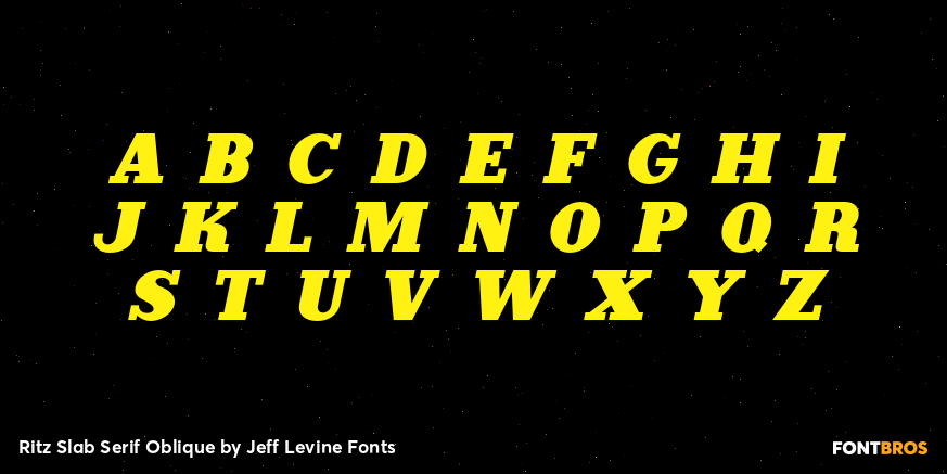 Ritz Slab Serif Oblique Font Poster #3