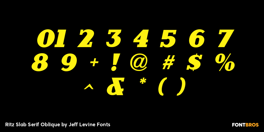Ritz Slab Serif Oblique Font Poster #4