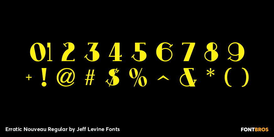 Erratic Nouveau Regular Font Poster #4
