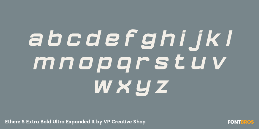 Ethere S Extra Bold Ultra Expanded It Font Poster #3