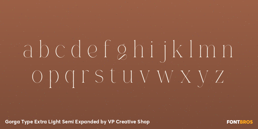Gorga Type Extra Light Semi Expanded Font Poster #3