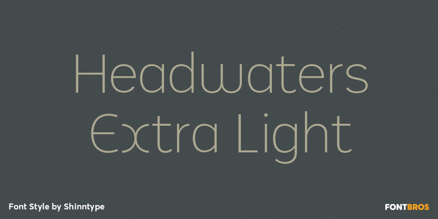 Headwaters Extra Light Font Poster #1
