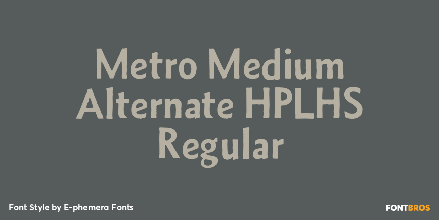 Metro Medium Alternate HPLHS Regular Poster