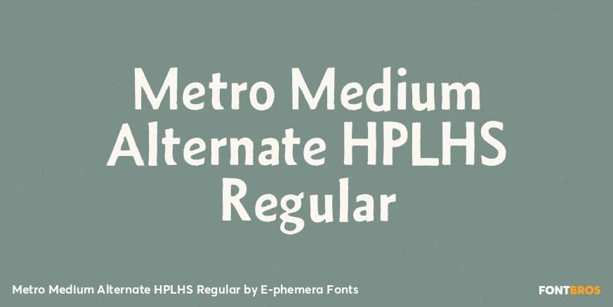 Metro Medium Alternate HPLHS Regular Poster