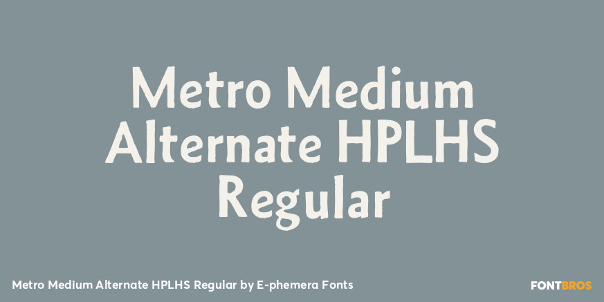 Metro Medium Alternate HPLHS Regular Poster