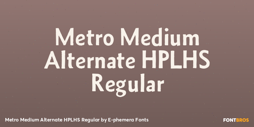 Metro Medium Alternate HPLHS Regular Poster