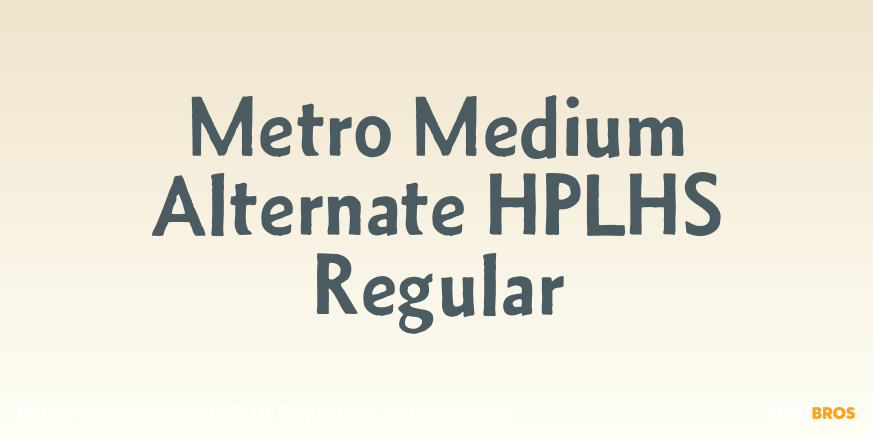 Metro Medium Alternate HPLHS Regular Poster