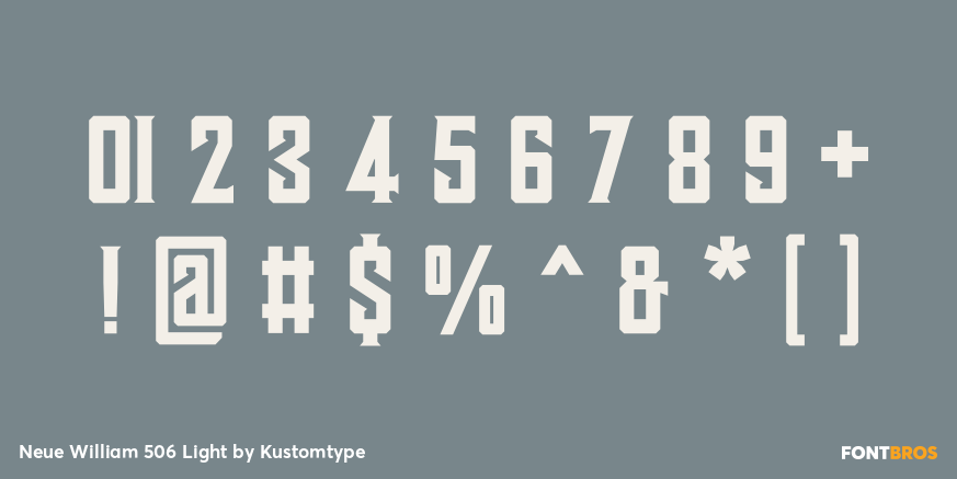 Neue William 506 Light Font Poster #1