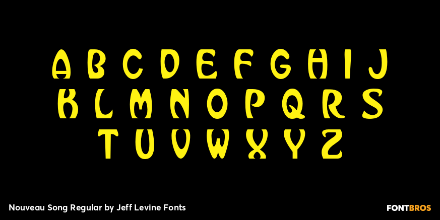 Nouveau Song Regular Font Poster #2