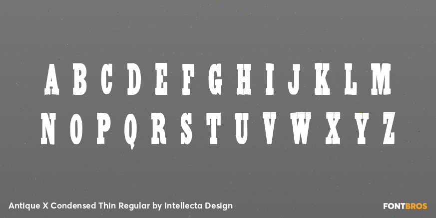 Antique X Condensed Thin Regular Font Poster #2