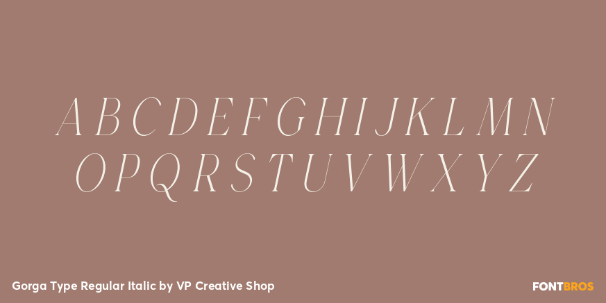 Gorga Type Regular Italic Font Poster #2