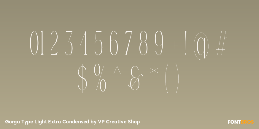 Gorga Type Light Extra Condensed Font Poster #4
