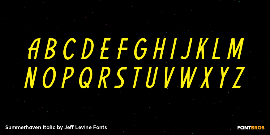 Summerhaven Italic Font Poster #3
