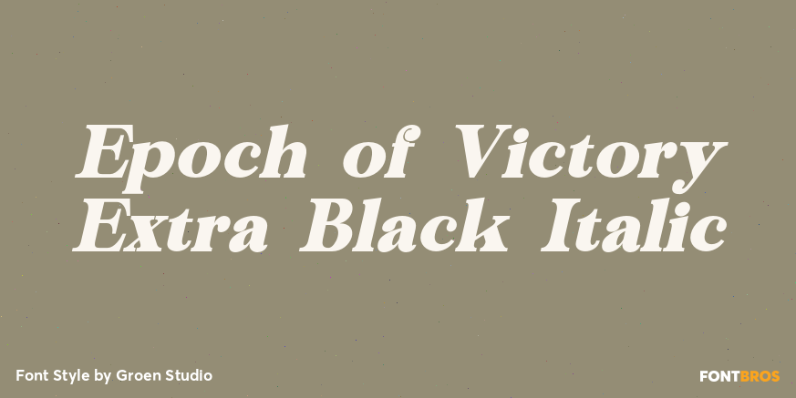 Epoch of Victory Extra Black Italic Poster